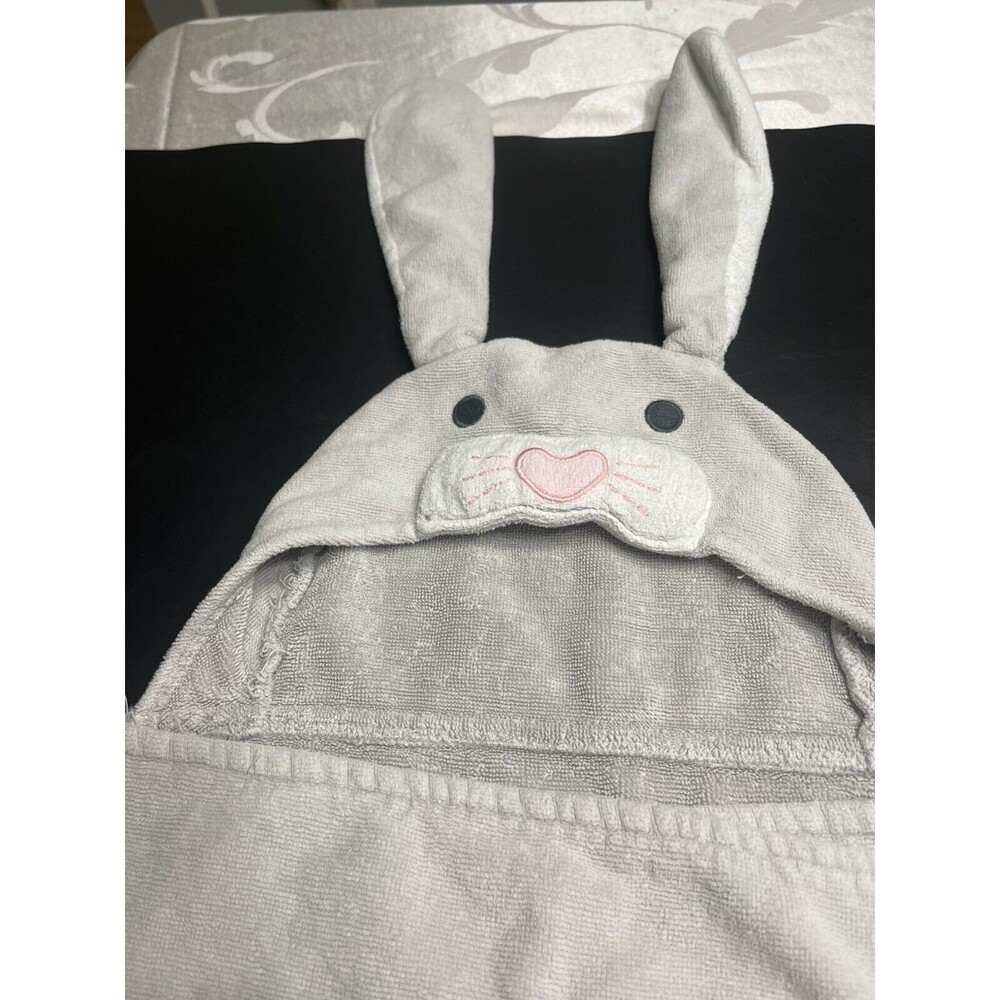 Pottery Barn Kids Bunny Rabbit Ears Hooded Gray Bath Pool Beach Towel